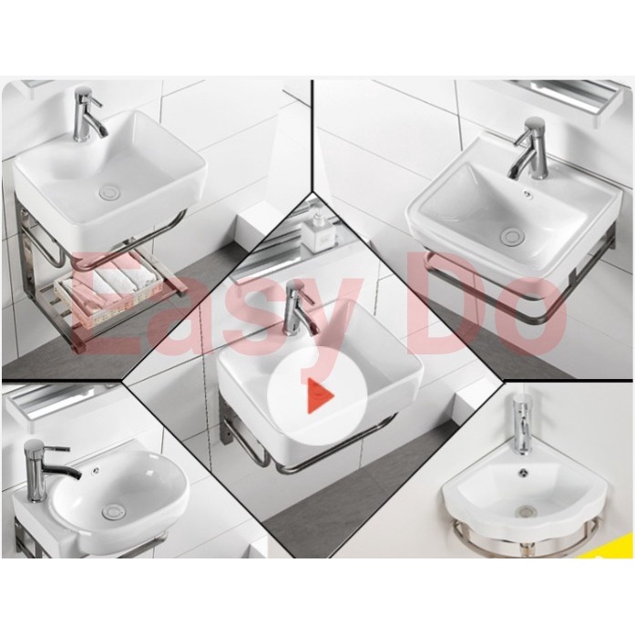 Bathroom Ceramic Wall Hung Wash Basin / Toilet Sink