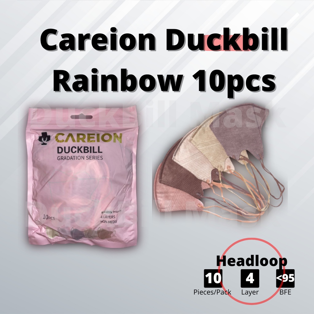 Careion Duckbill Mask 5in1 Headloop Mask 5 colours 10pcs Shopee Malaysia