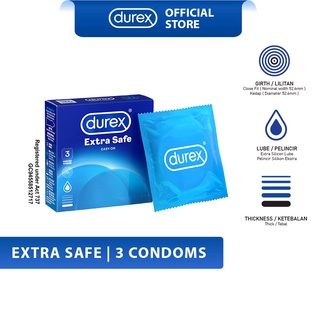 Durex Condom - Durex Extra Safe (3's)