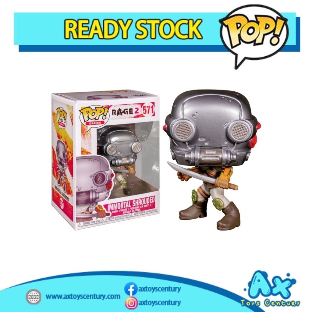 Funko Pop! Games: Rage 2 - Immortal Shrouded #571 100% Genuine