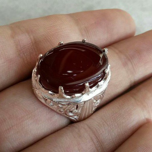Cincin Batu Akik Yaman Asli Silver 925 Shopee Malaysia