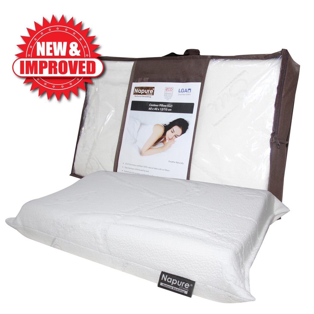 Napure Contour Natural Latex Pillow Shopee Malaysia