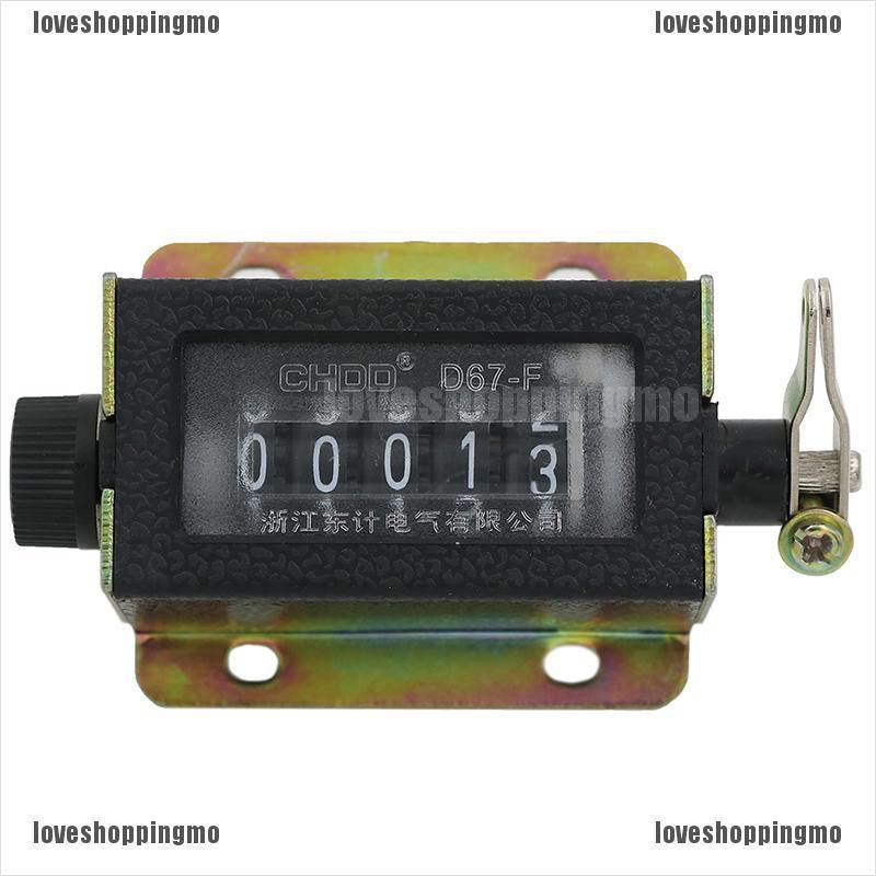 1PC D67-F Mechanical Resettable Manual Hand Pull Stroke Tally Counter 0-99999