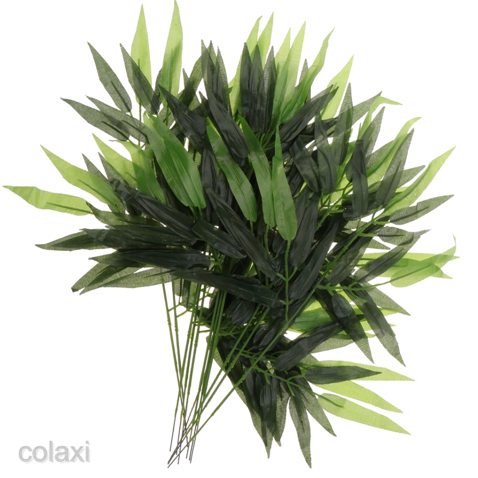 Artificial Bamboo Branch Foliage Decorative Greenery Plants 60 Leaves