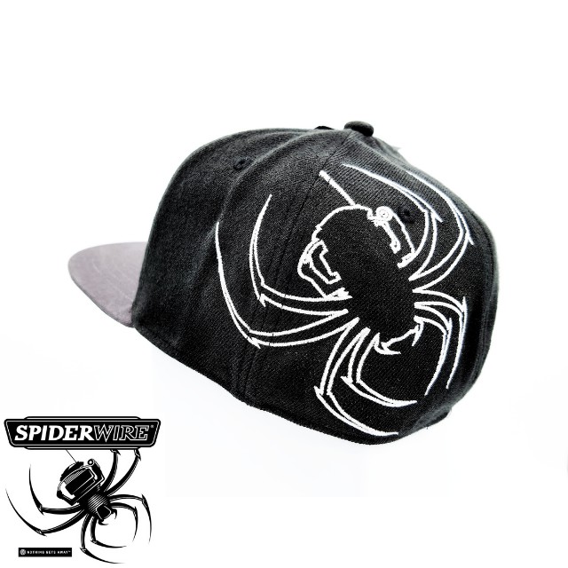 Spiderwire Black Fitted Flatbill Cap