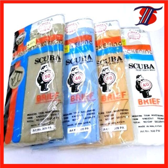 Scuba underwear Seluar dalam big size Scuba brief high cut 309pa 115p 320 Scuba Brand Men's