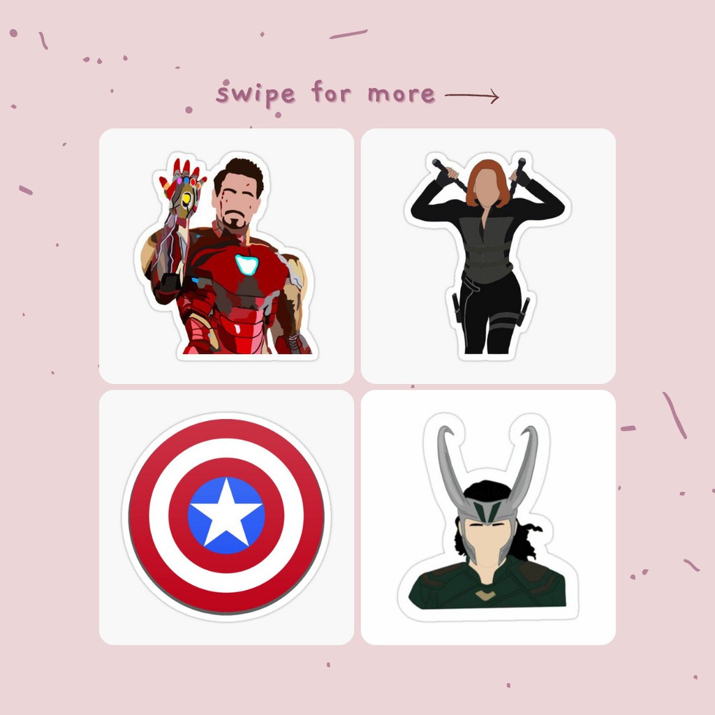 part 1 marvel avengers superheroes journal stickers shopee malaysia