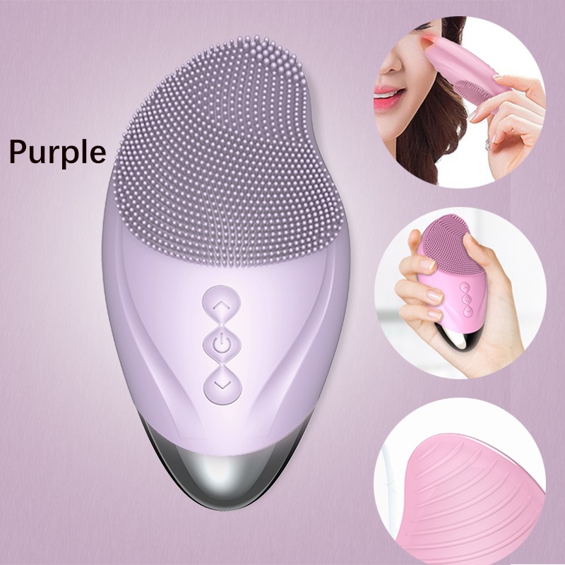GDeal USB Rechargeable Mini Electric Cleansing Instrument Beauty Waterproof Silicone Face Brush
