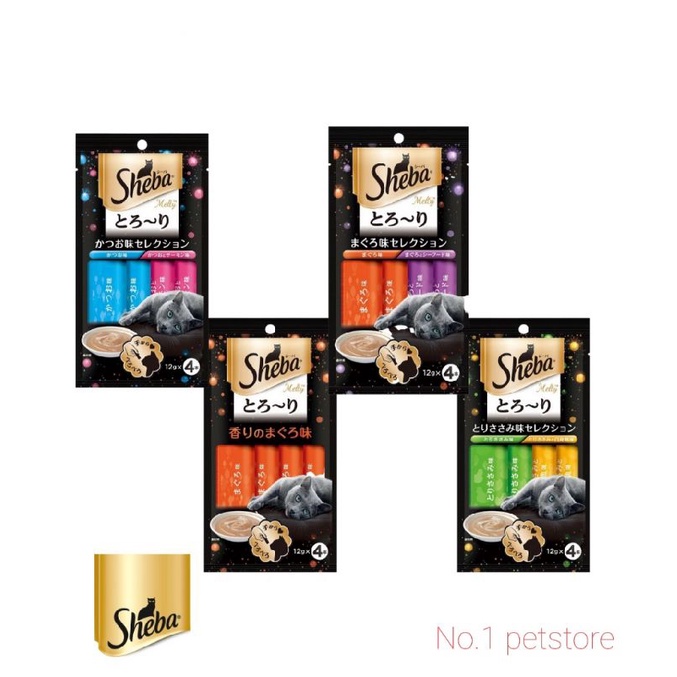 Sheba Melty Creamy Cat Treats Cat Snacks 12g x 4 pkts (48gram) Shopee