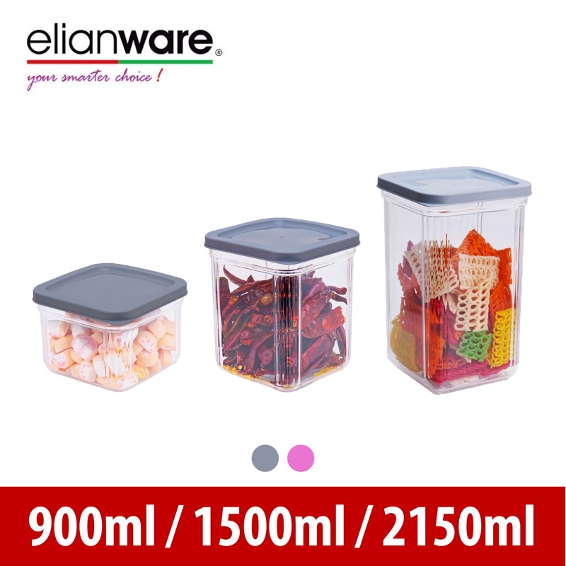 Elianware Multipurpose Airtight Food Container Transparent Storage Keeper Canister Bpa Free