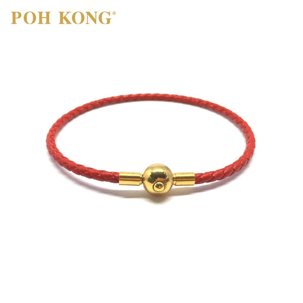  Poh  Kong  Leather Bracelet  with Copper Red Shopee Malaysia