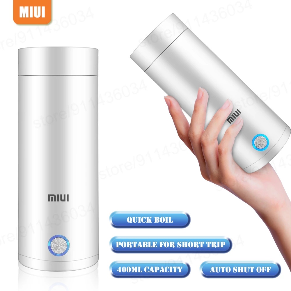 MIUI Portable Electric Kettles Cup 400ml 220v Tea Coffee Electric kettle Travel Boil Water Keep Warm Kitchen Appliances Thermo