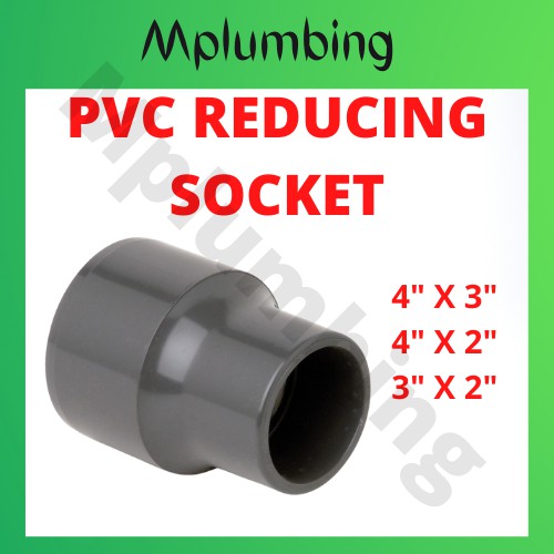 Reducing Socket Pvc Pipe Fittings Reducer Rs 4 3 2 100mm 80mm 50mm Shopee Malaysia