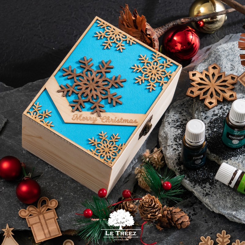 Ready Stock in Malaysia Young Living Doterra WHITE SNOWFLAKE M Jewelry Rack Organiser Storage Essential Oil Wooden Box B