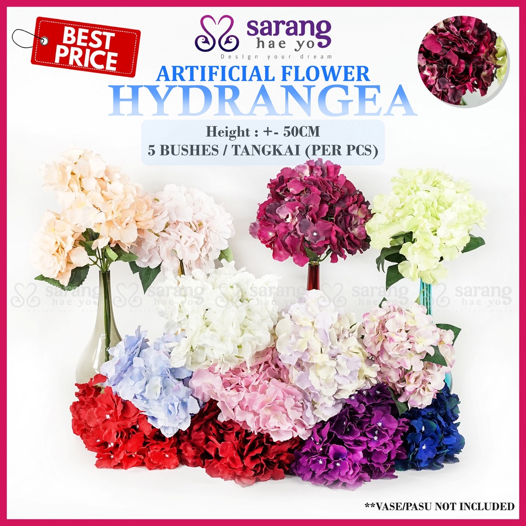 Sarang Hae Yo Hydrangea Flower Artificial Flower Gubahan Bunga Hantaran