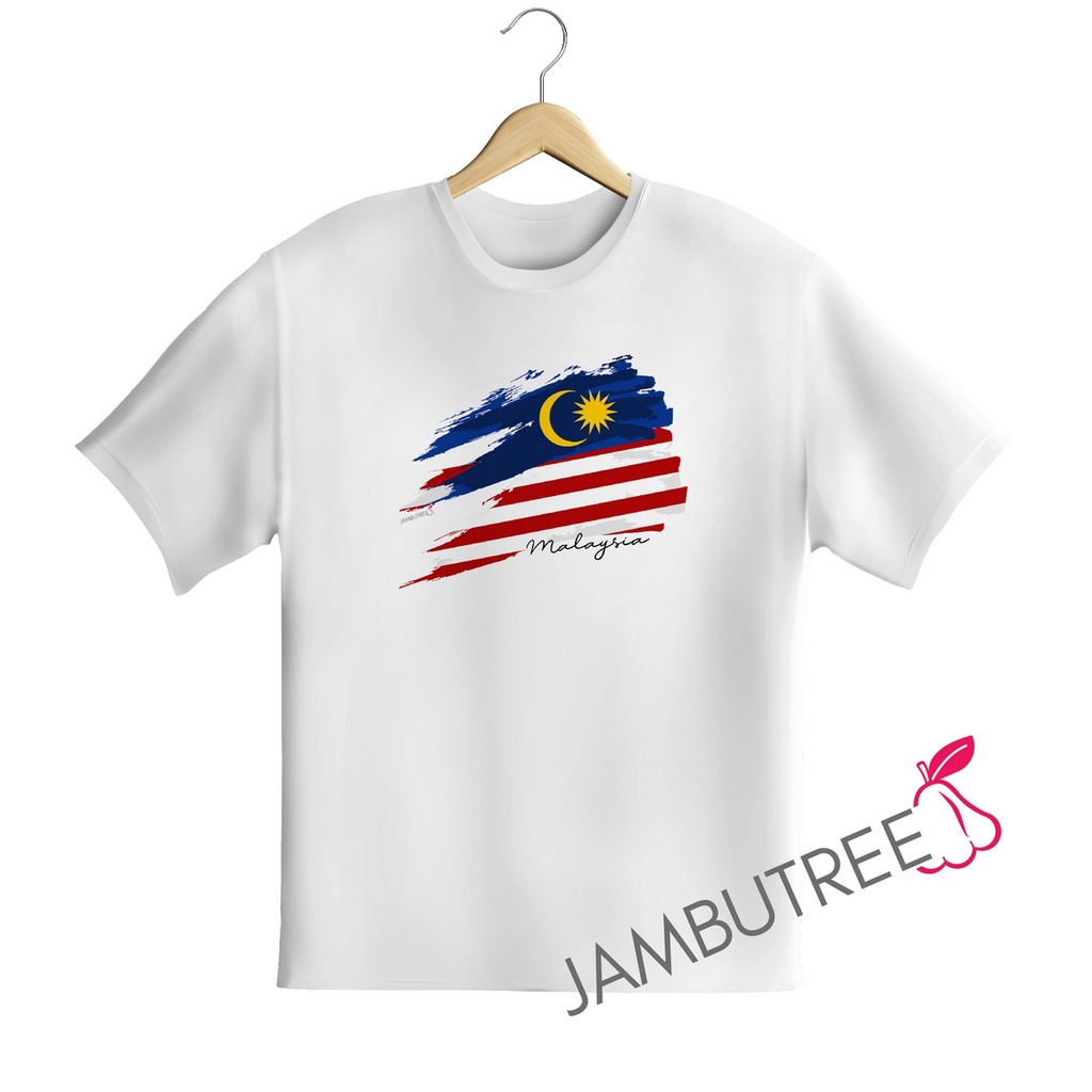 Jambutree Jalur Gemilang Bendera Malaysia Flag Merdeka Boys Girls Children  Kids Graphic T-Shirt Tee Tshirt Baju Kanak