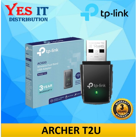 TP-LINK Archer T2U AC600 5Ghz + 2.4GHz Mini Wireless Dual Band USB WiFi ...