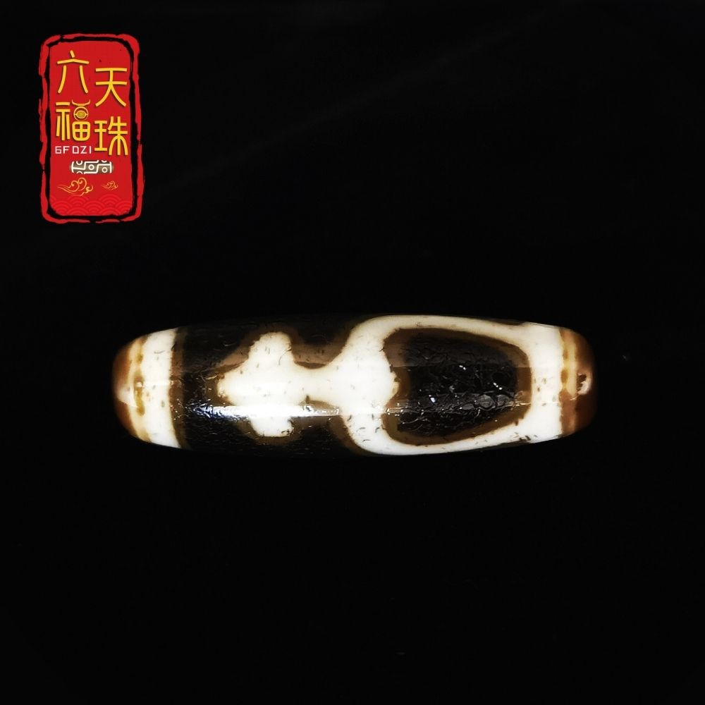 【 六福天珠 6F Dzi 】宝瓶老天珠（ 现货 | 珠宝证书编号 1908040729）