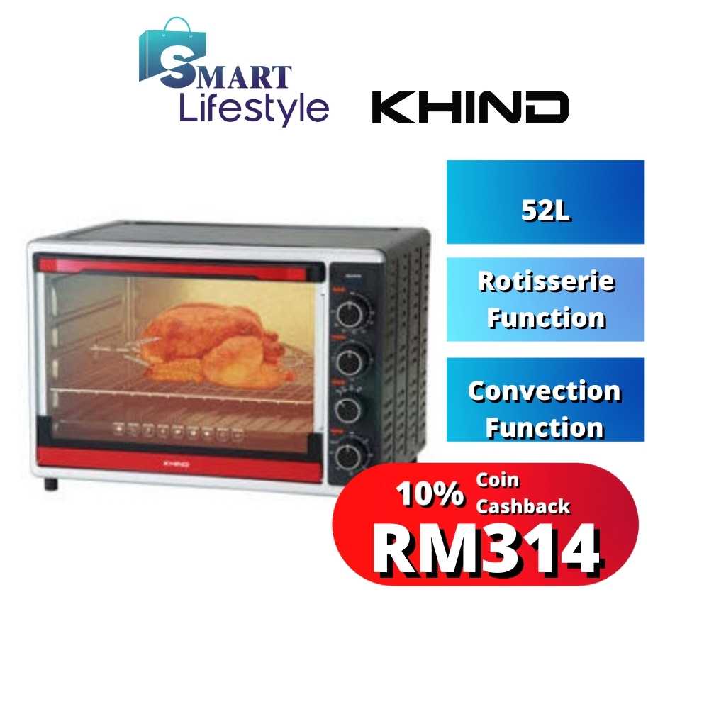 Khind Electric Oven With Convection & Rotisserie Function (52L) OT5205