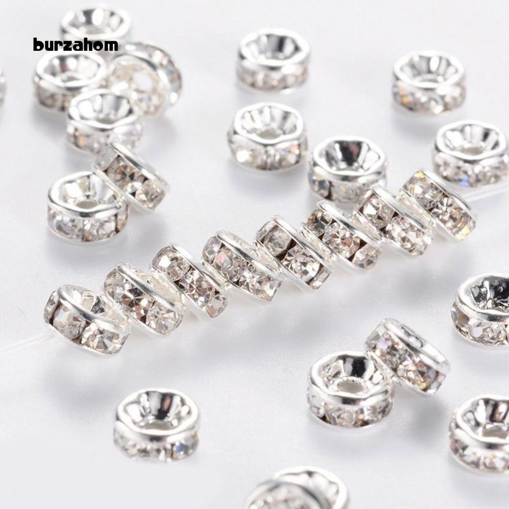 Beads & Jewellery Making Crystal Rhinestone Spacer Beads Necklace