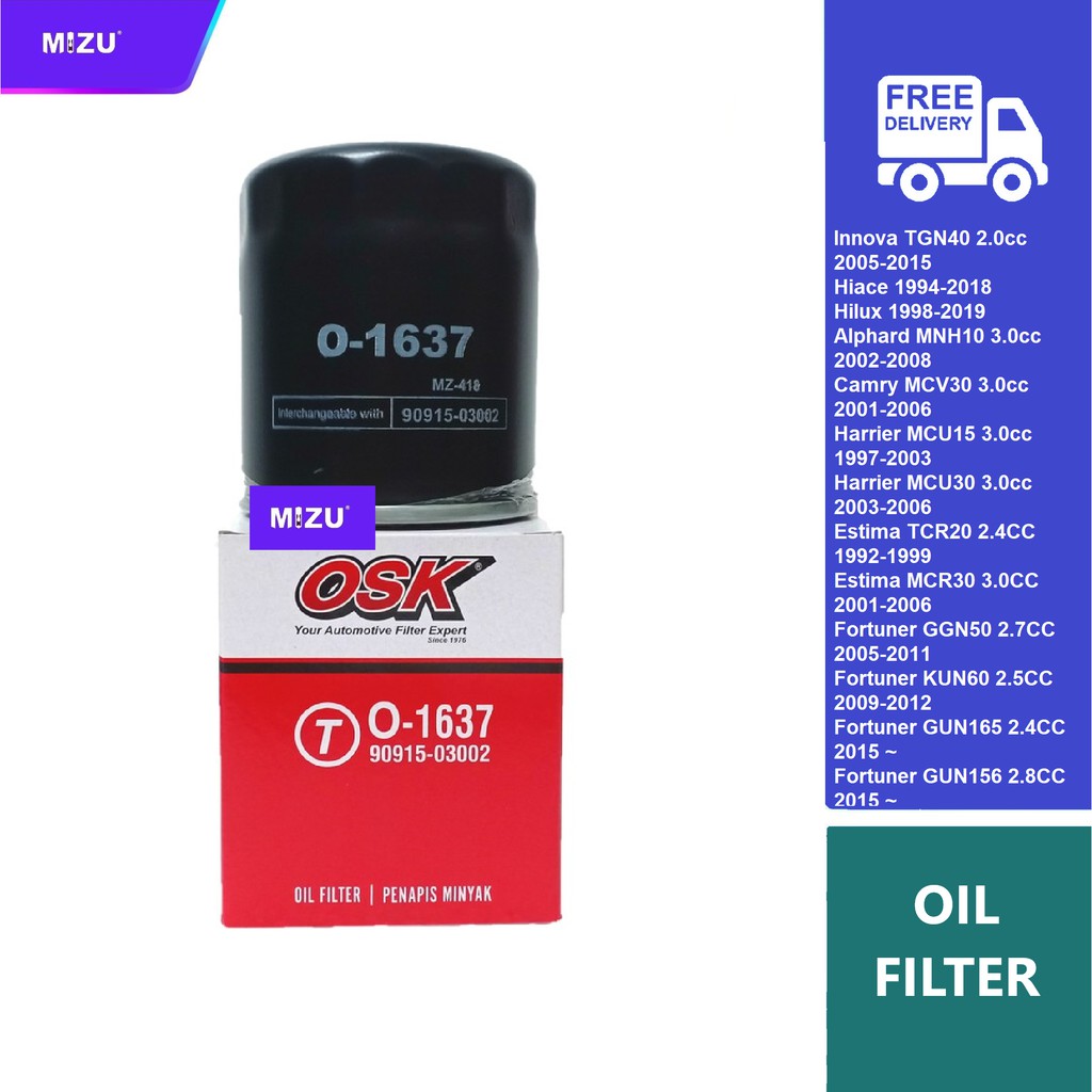 MIZU OSK Genuine O-1637 Toyota Hilux, Camry, Innova, Estima, Hiace ...