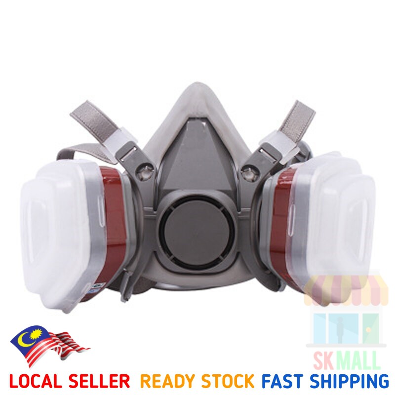 [IN STOCK] 7in1 6200 N95 Grade Anti Gas Anti Poison Mask Half Face Safety Respirator Mask Filter Dust Chemical Painting