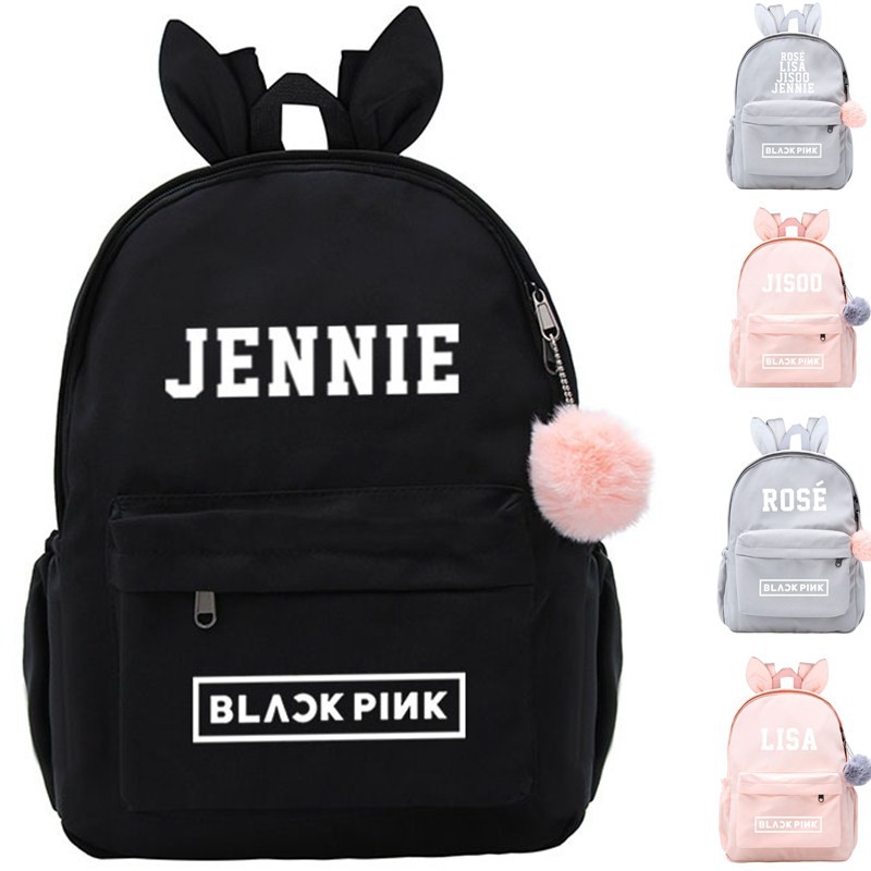 black pink back pack