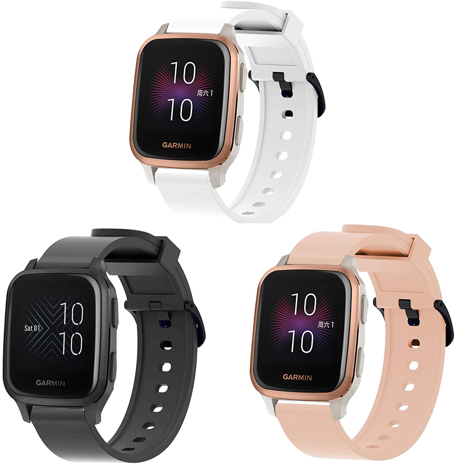 Compatible with Garmin Venu Sq Bands, Lamshaaw Quick Release Watch Soft