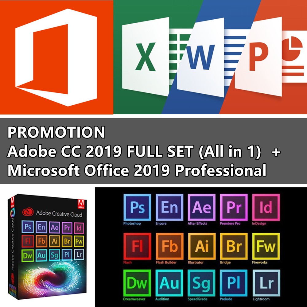 Adobe CC 2019 Full Set + Microsoft Office Professional ...