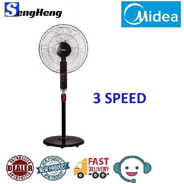 Midea Stand Fan 16 Inch Mf 16fs10n Black Shopee Malaysia