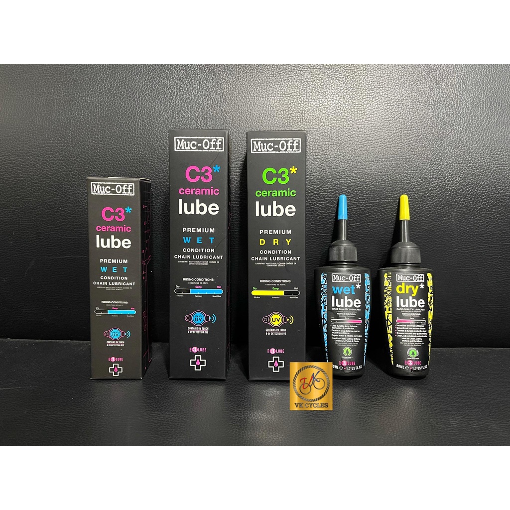 MUC-OFF C3 DRY WET CERAMIC WEATHER LUBE 120ML 50ML BICYCLE | Shopee ...