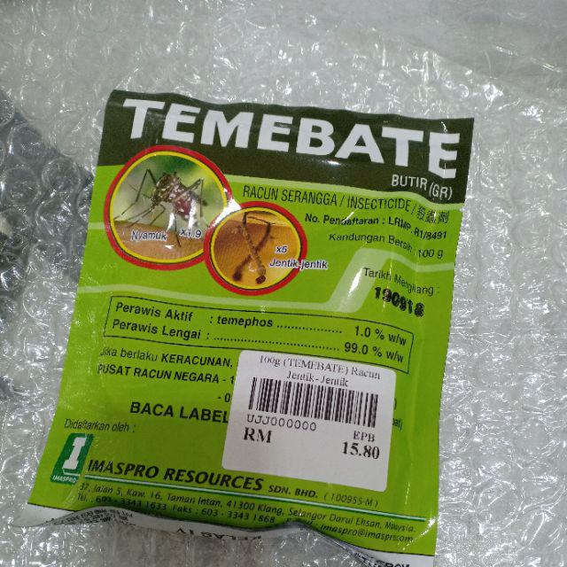 TEMEBATE Racun Serangga Ubat Jentik-Jentik (100g)  Shopee 