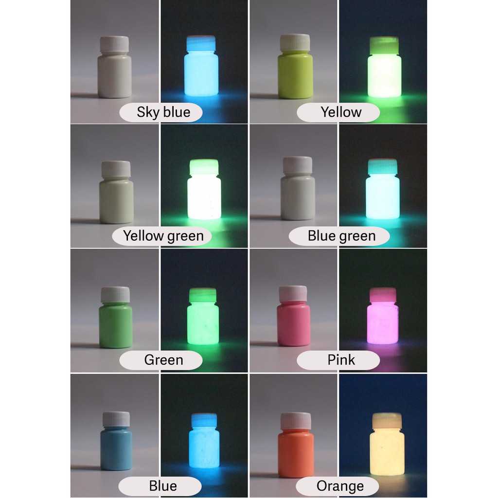 20g Glow in the Dark Paint luminous paint waterbased Cat Bersinar dalam Gelap cat bercahaya  Cat Berluminesen 夜光漆 水性