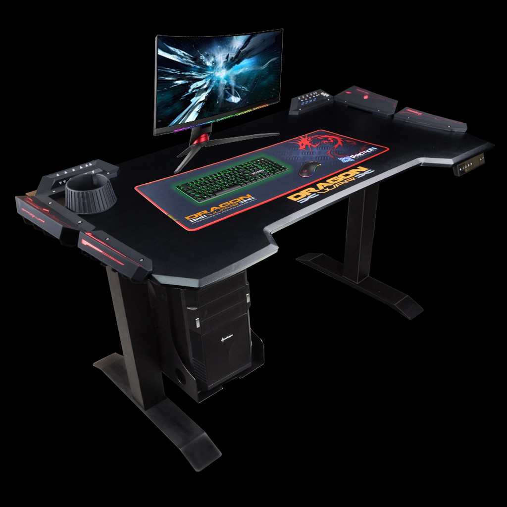Adjustable Height Gaming Desk 122*68*(66130cm) with Double Motors and
