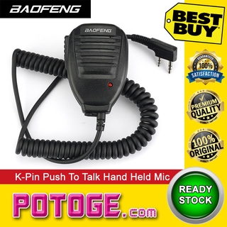 BAOFENG KENWOOD TYT Hand held PTT [A] Mic for Walkie Talkie Speaker Push To Talk Handsfree Two Way Radio