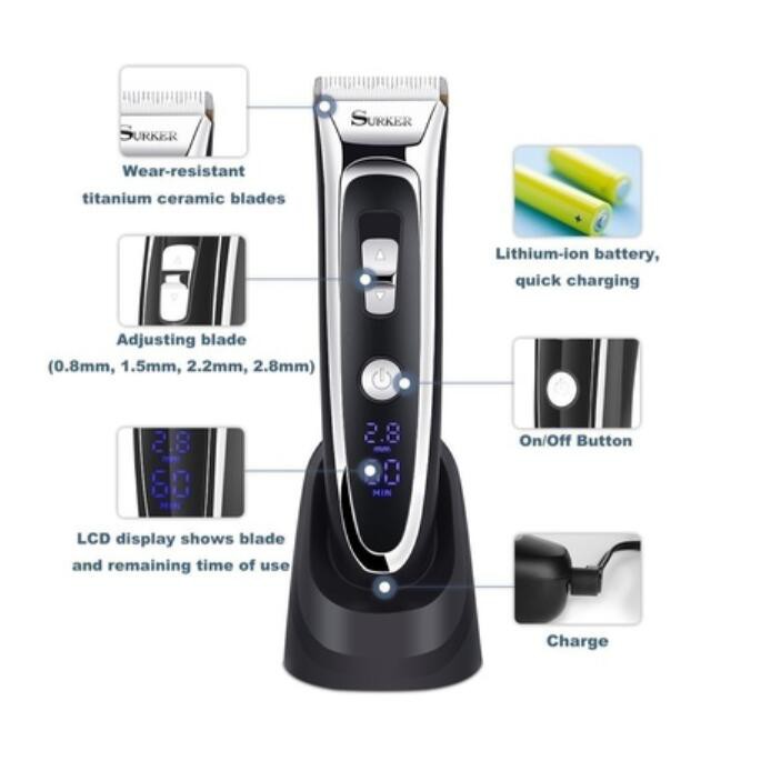 Cordless Hair Clipper Men Kit Haircut Kit Men Kids Hair Beard