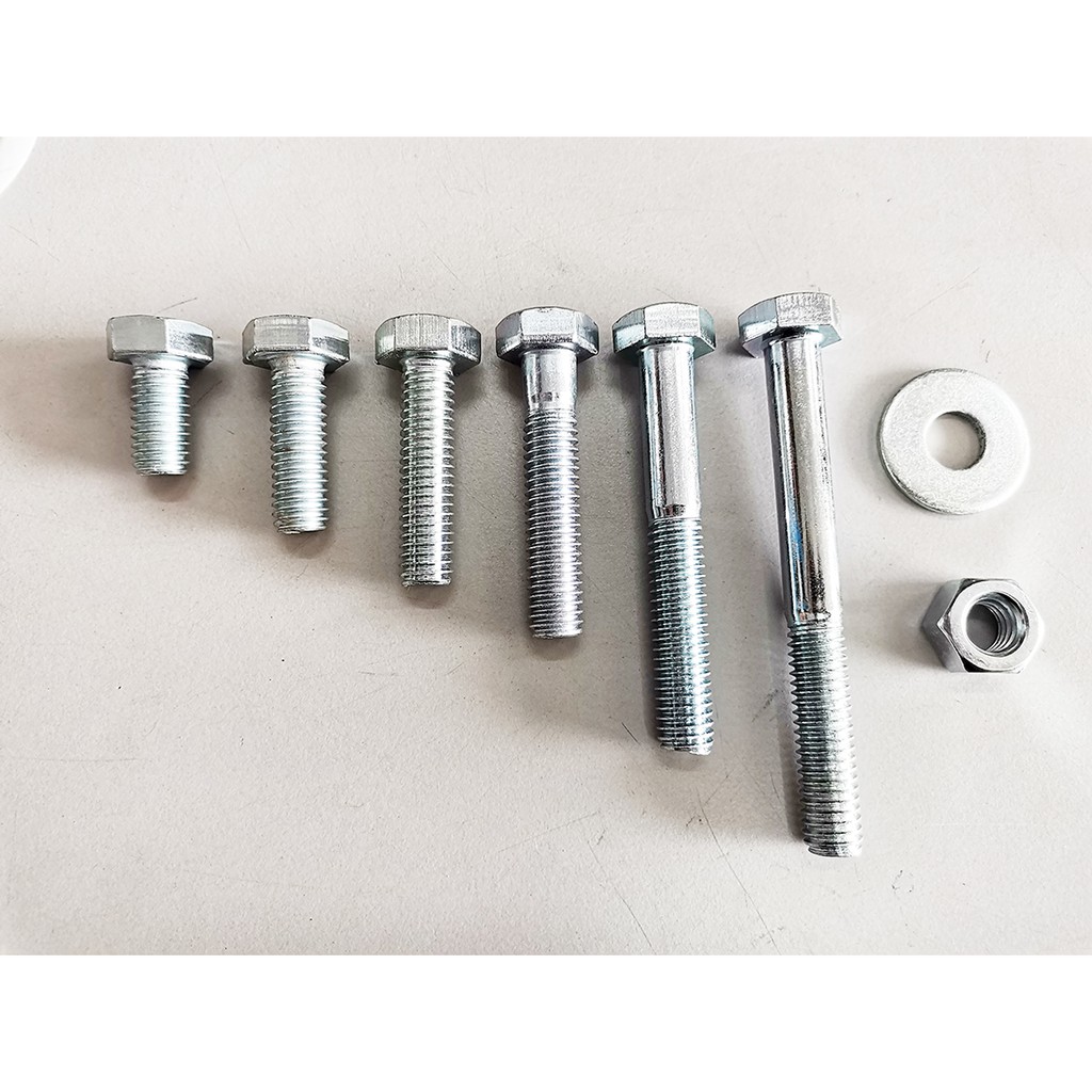 [READY STOCKS] 1/2" GI BOLT, FLAT WASHER, NUT SET (1 SET) Shopee Malaysia