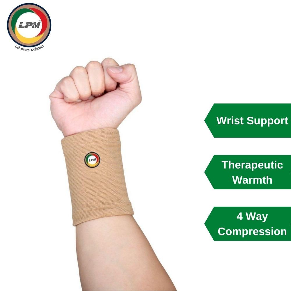 LPM Wrist Support 959 Wrist Guard High Thread Count Medical Wrist Wrap for Carpal Tunnel 4 Way