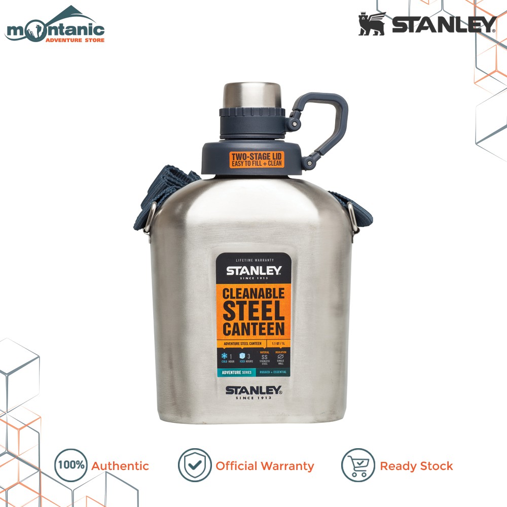 STANLEY® Adventure Steel Canteen Thermal Flask Outdoor Camping Big Water Bottle (1L) Shopee