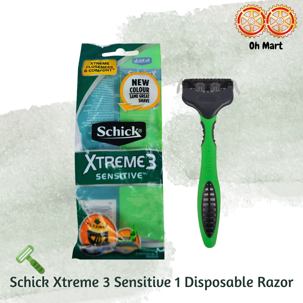 Schick Xtreme 3 Sensitive With Aloe 1 Disposable Razor Shopee Malaysia