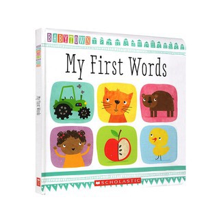 【Ready Stock】《My First Words》 - Babytown Baby Learning Educational English Book Animals, Vehicles, Food, Colors Shapes