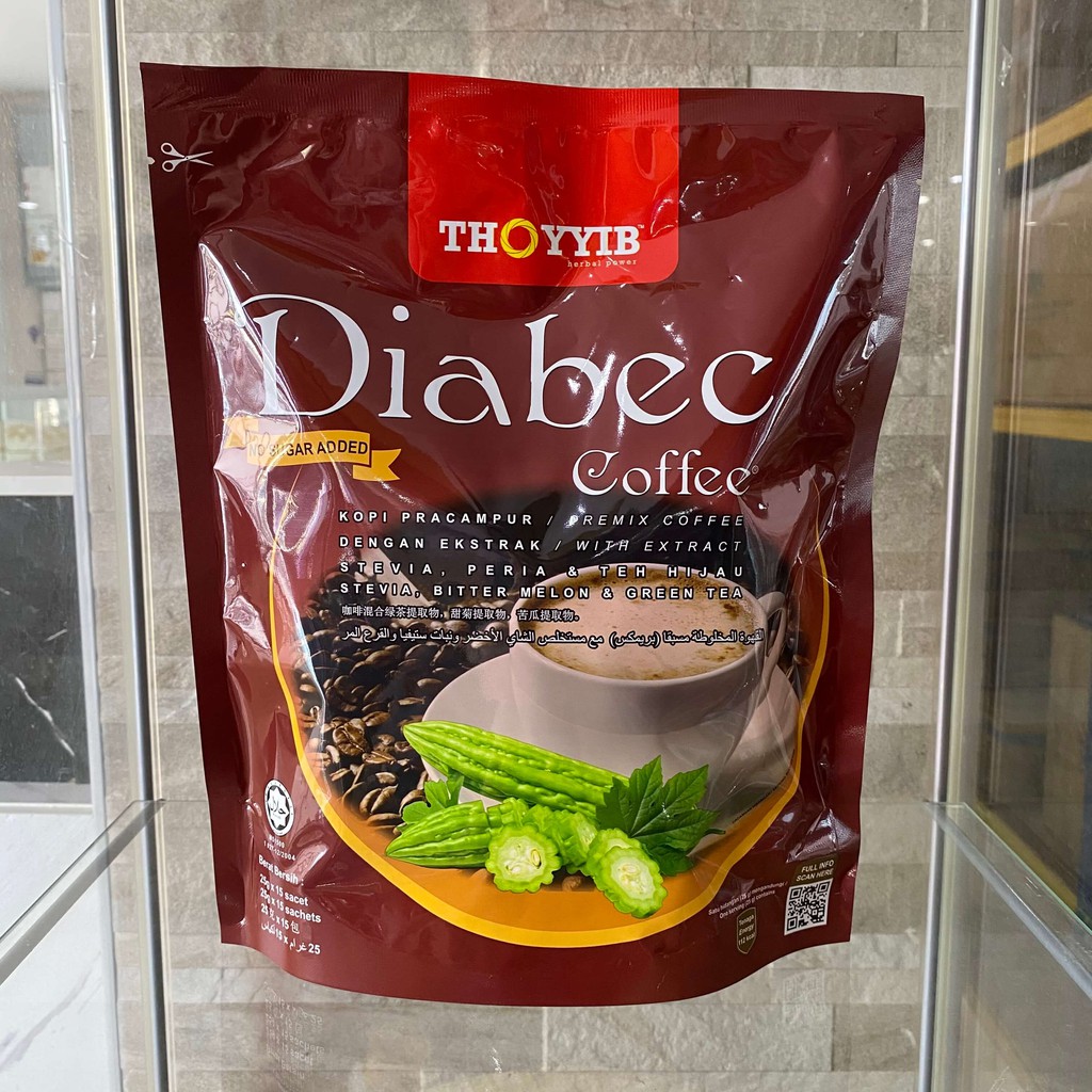 Thoyyib Diabec Coffee Murah No Sugar Green Tea Kopi Stevia Teh Hijau Tanpa Gula Turun Bacaan Diabetes Kolesterol Shopee Malaysia