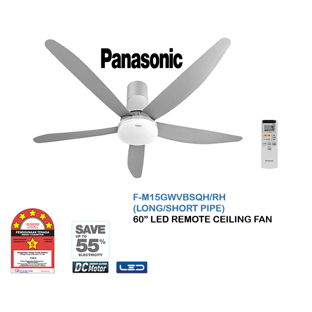 Panasonic Led 5 Blades Ceiling Fan F M15gwvbsrh 60 Shopee