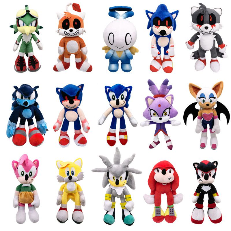 28/40cm Sonic The Hedgehog Plush Toy Soft Stuffed Doll Shadow Amy Rose ...