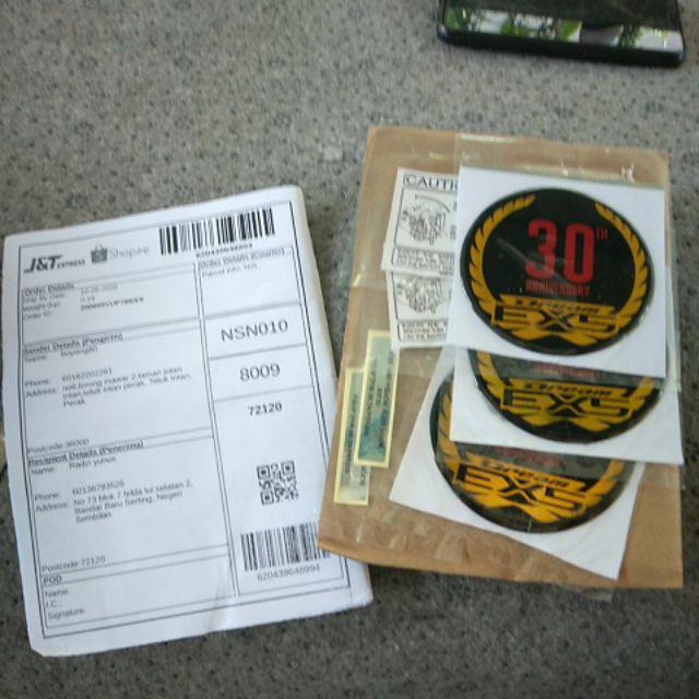  Motor  Sticker  EX5  DREAM  Red Gold Emblem logo sticker  