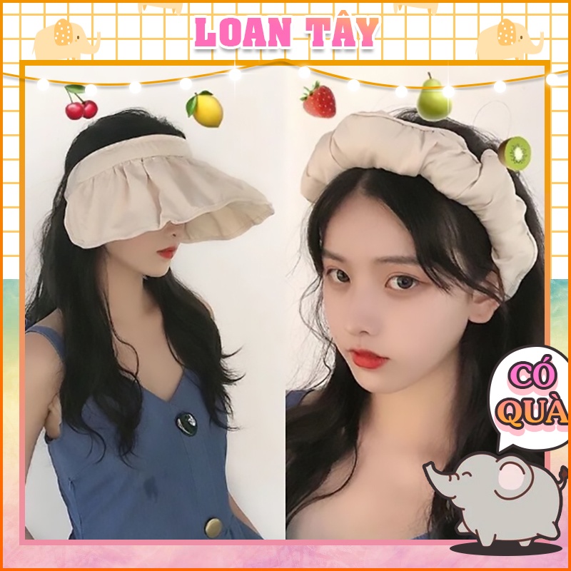 Very Beautiful Korean Style Open Brim Hat and Sunscreen Headband L2053
