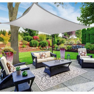 Grey Waterproof Sun Shade Sail Outdoor Garden Canopy Patio Cover