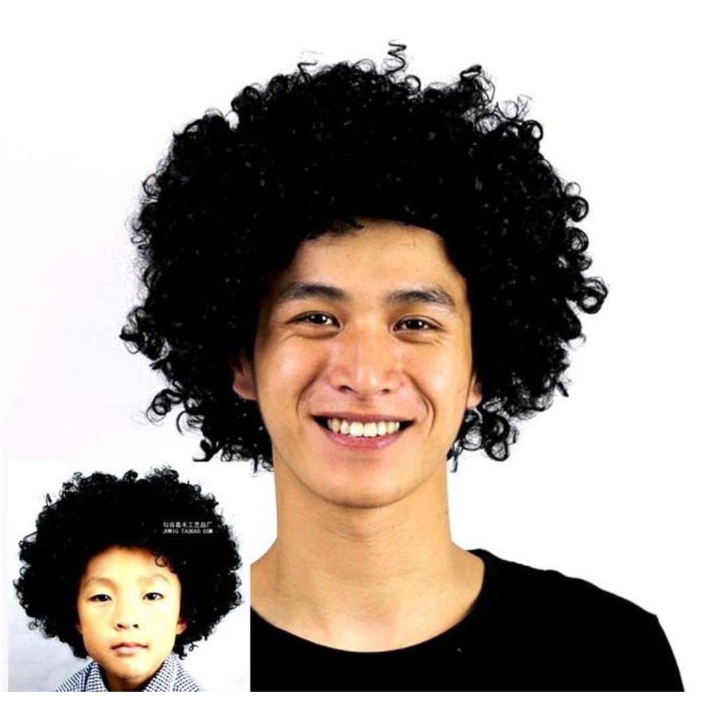 kids black afro wig