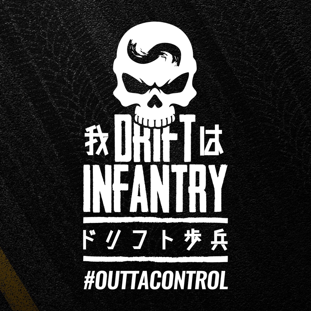 2 PCS JDM STICKER JDM CAR STICKER JDM SKULL INFANTRY DRIFT STICKER JDM