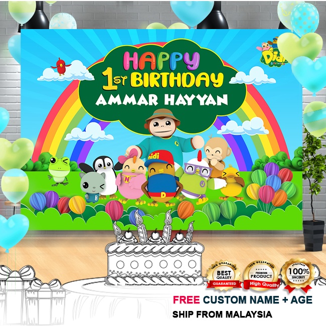 Buy Birthday Banner Birthday Backdrop Hari Jadi Didi Friends Seetracker Malaysia